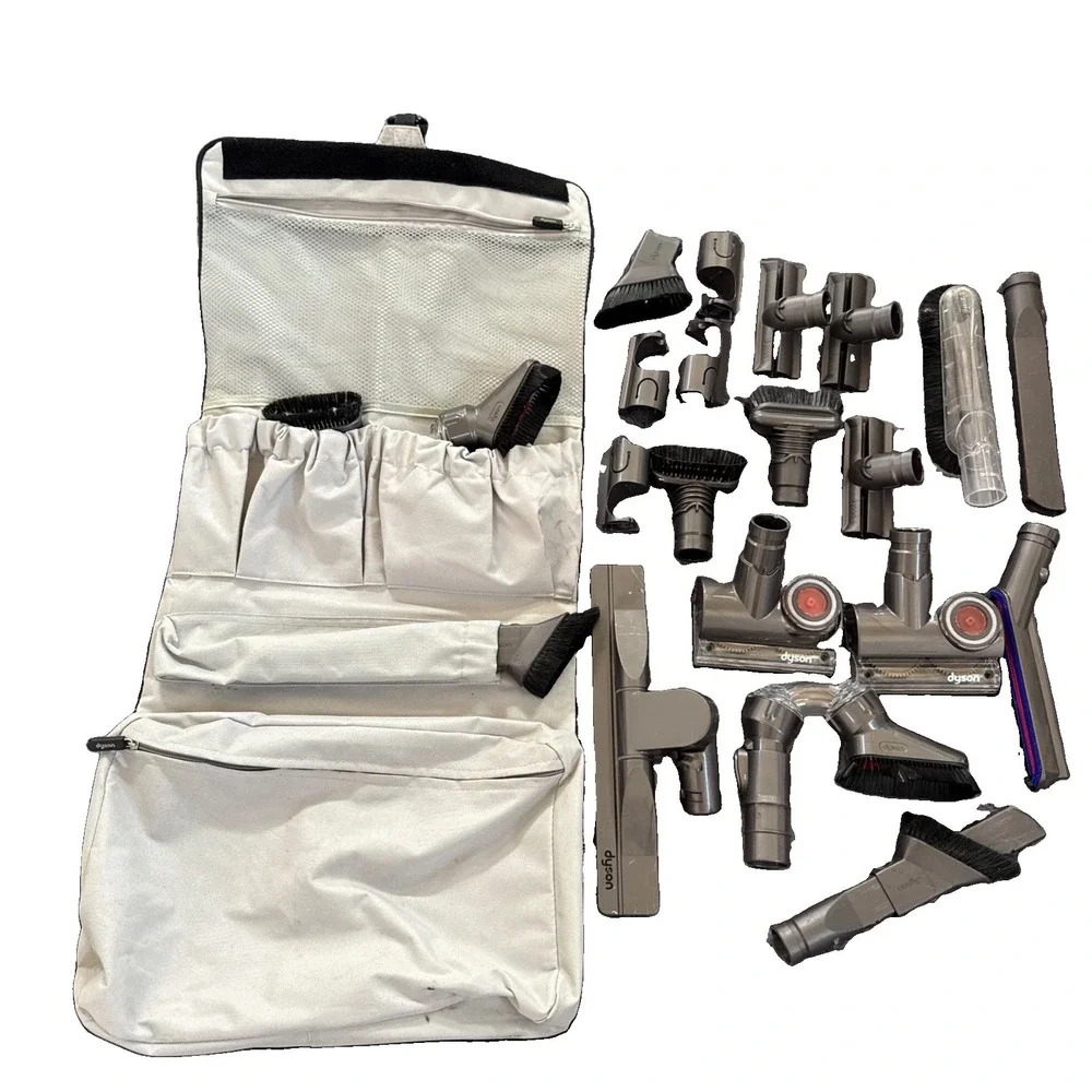 Dyson Multifunction Part Attachments Some NEW Some Slightly Used & Canvas Bag